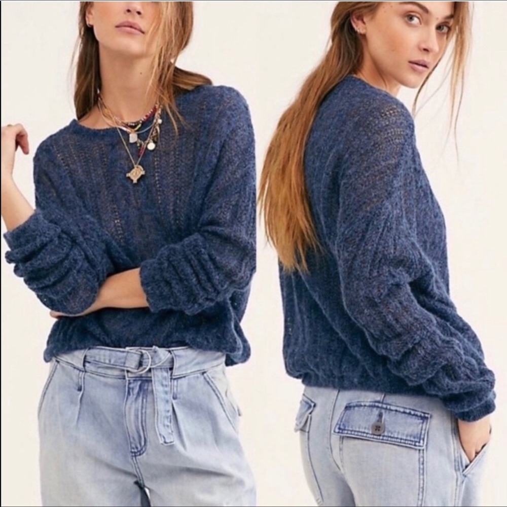 FREE PEOPLE Angel Soft Ultra Light Alpaca Sweater Cosmos Combo Size XS NWOT